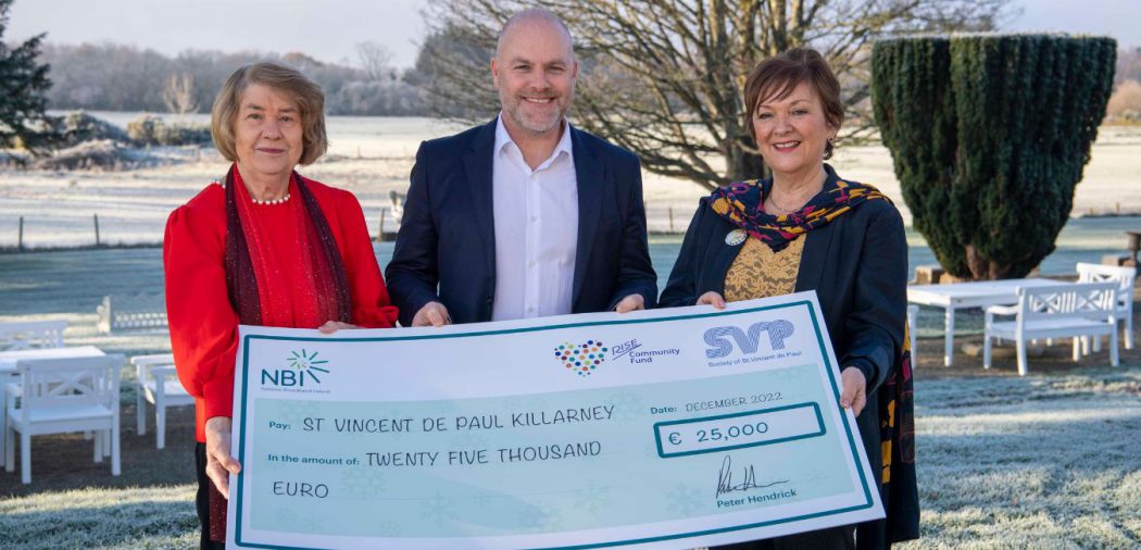 €25,000 donation to SVP Killarney and RISE grants to six local groups