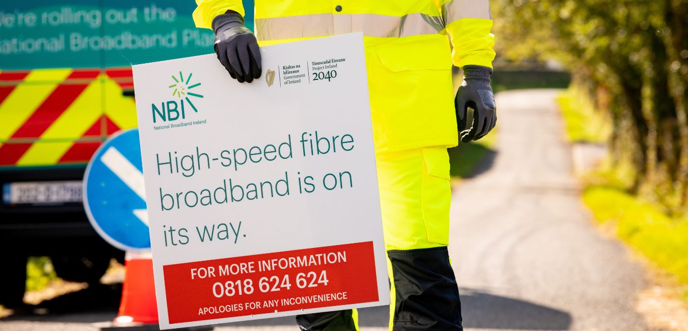 2,500 homes, businesses and farms in Kildare can avail of a National Broadband Ireland high-speed connection today