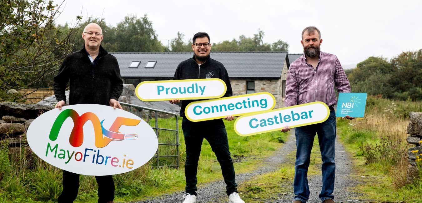 2,000 homes in rural Castlebar can now connect to National Broadband Plan as local families reap benefits