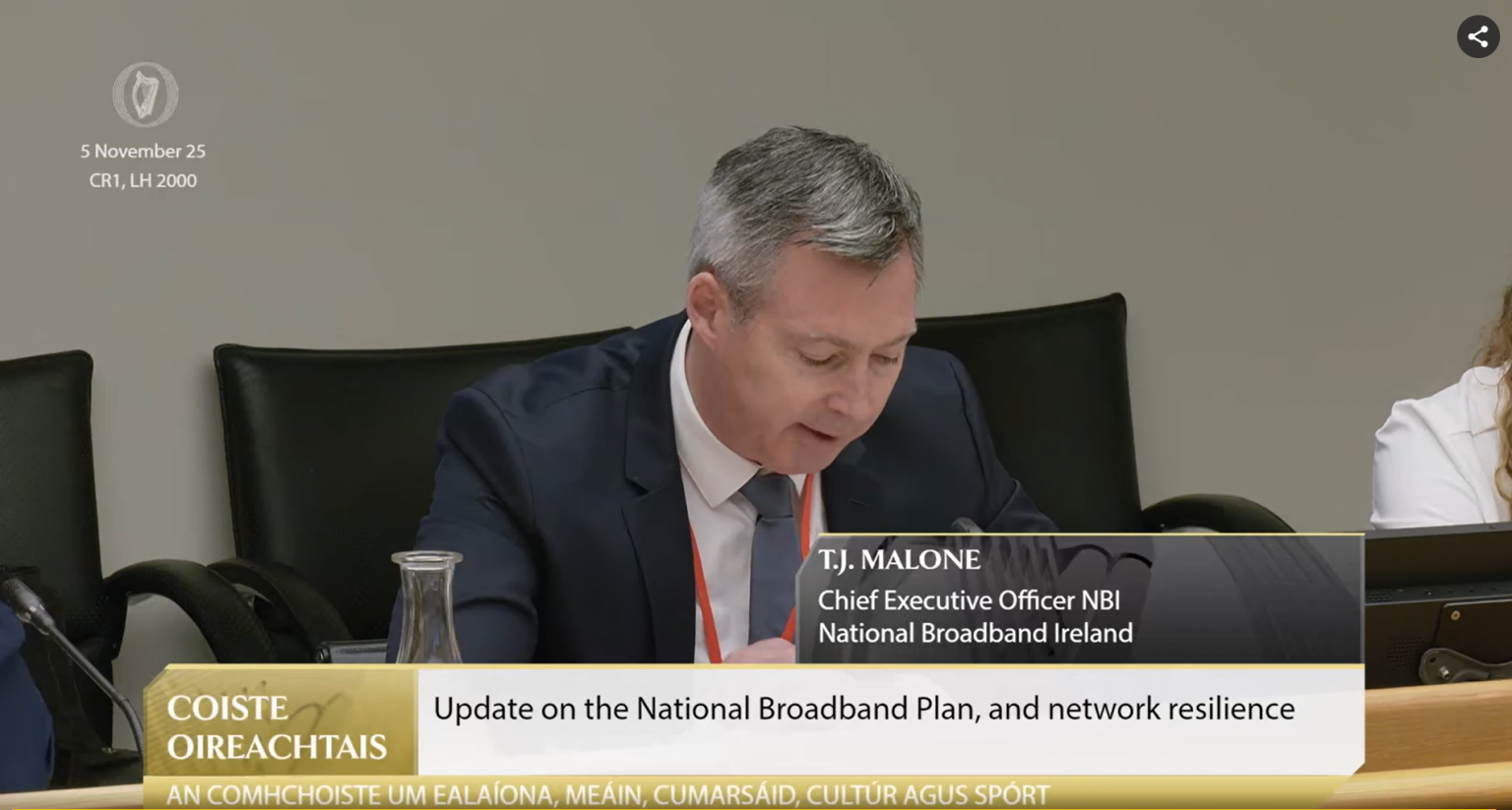 National Broadband Ireland Opening Statement to the Joint Oireachtas Committee on Arts, Media, Communications, Culture and Sport - 5th November 2025